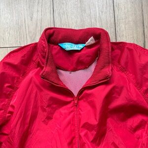 Vintage Woolrich Teton Jacket 80s 90s Red XL Full Zip Outdoors Windbreaker